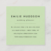 Schwarz-Weiß-Zigzag-Muster, Zickzack Muster Quadratische Visitenkarte (Rückseite)