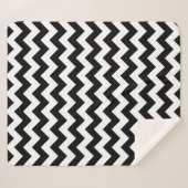 Schwarz-Weiß-Zigzag-Muster, Zickzack Muster Sherpadecke (Vorderseite (Horizontal))