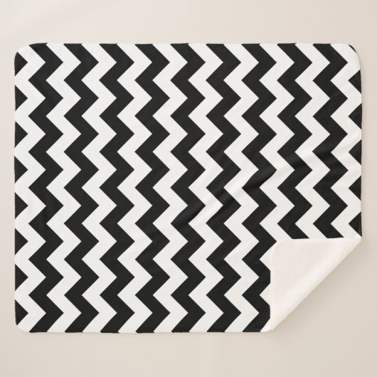 Schwarz-Weiß-Zigzag-Muster, Zickzack Muster Sherpadecke (Vorderseite (Horizontal))