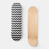 Schwarz-Weiß-Zigzag-Muster, Zickzack Muster Skateboard (Vorderseite)