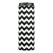 Schwarz-Weiß-Zigzag-Muster, Zickzack Muster Thermosbecher (Rückseite)