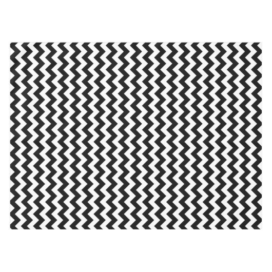 Schwarz-Weiß-Zigzag-Muster, Zickzack Muster Tischdecke (Vorderseite (Horizontal))