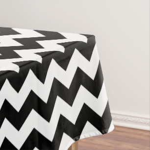 Schwarz-Weiß-Zigzag-Muster, Zickzack Muster Tischdecke