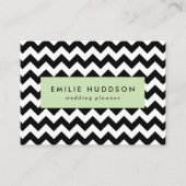 Schwarz-Weiß-Zigzag-Muster, Zickzack Muster Visitenkarte (Vorderseite)