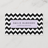 Schwarz-Weiß-Zigzag-Muster, Zickzack Muster Visitenkarte (Vorderseite)