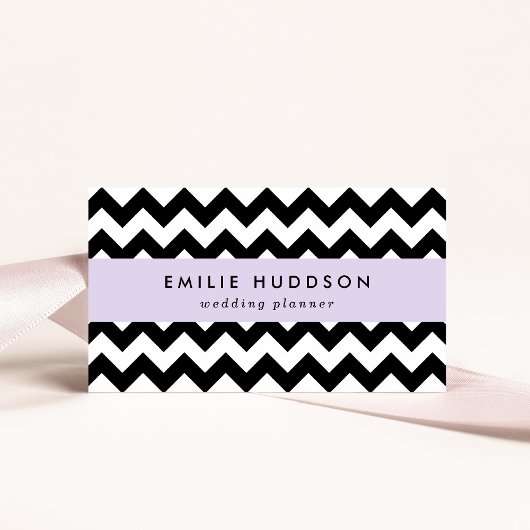 Schwarz-Weiß-Zigzag-Muster, Zickzack Muster Visitenkarte