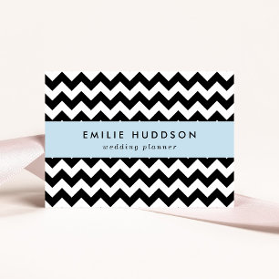 Schwarz-Weiß-Zigzag-Muster, Zickzack Muster Visitenkarte