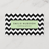 Schwarz-Weiß-Zigzag-Muster, Zickzack Muster Visitenkarte (Vorderseite)