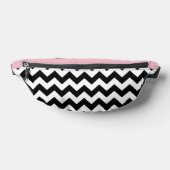 Schwarz-Weiß-Zigzag-Muster, Zickzack, rosa Bauchtasche (Ablage )