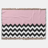 Schwarz-Weiß-Zigzag-Muster, Zickzack, rosa Decke (Vorderseite)