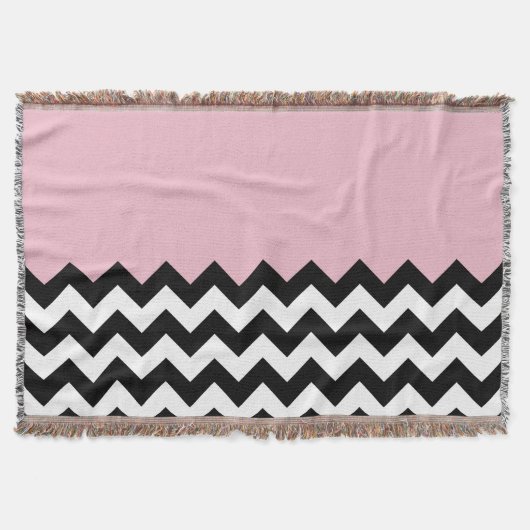Schwarz-Weiß-Zigzag-Muster, Zickzack, rosa Decke (Vorderseite)