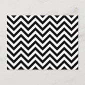 Schwarz-Weiß-Zigzag-Streifen Zickzack Muster Postkarte (Vorderseite)