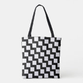 Schwarz-weiß ZigZag Tasche (Rückseite)