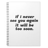 Schwarz-Weiß-Zitat Notizblock (Vorderseite)