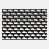 Schwarz-Weiß-Zitronen-Muster 2 V Geschenkpapier Set (Vorderseite 2)