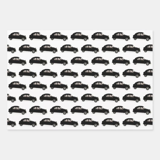 Schwarz-Weiß-Zitronen-Muster 2 V Geschenkpapier Set (Vorderseite)