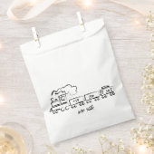 Schwarz-Weiß-Zug Upsherin Fvor-Flaggen Geschenktütchen (Ausgeschnitten)