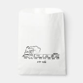 Schwarz-Weiß-Zug Upsherin Fvor-Flaggen Geschenktütchen (Vorderseite)