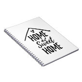 Schwarz-Weiß-Zuhause Sweet Zuhause Quote Notizblock (Rechte Seite)