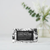 Schwarz-Weiß-Zuhause Visitenkarte (Stehend Vorderseite)