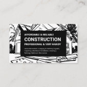 Schwarz-Weiß-Zuhause Visitenkarte (Vorderseite)