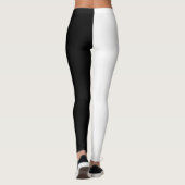 Schwarz-Weiß-Zwei-Töne Leggings (Rückseite)