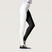 Schwarz-Weiß-Zwei-Töne Leggings (Rechts)