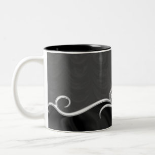 Schwarz-Weiß-Zweifarben-Kaffeetasse Zweifarbige Tasse