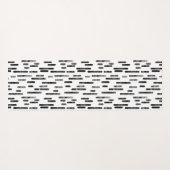 Schwarz-Weiß-Zwerglinien-Muster Yogamatte (Rückseite (Horizontal))