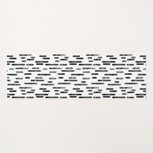 Schwarz-Weiß-Zwerglinien-Muster Yogamatte (Rückseite (Horizontal))