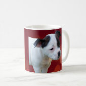 Schwarz-Weiß-Zwergpuppy Kaffeetasse (VorderseiteRechts)