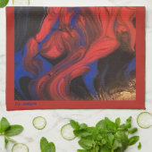 Schwarz-weiße Abstrakte Acryl Geschirrtuch (Gefaltet)