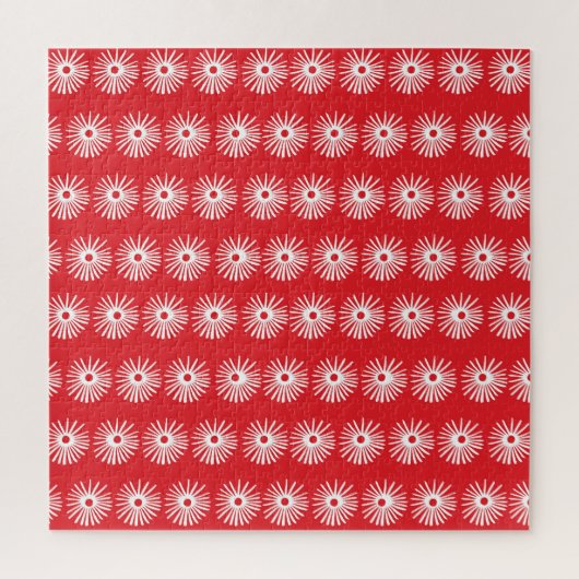 Schwarz-weiße, abstrakte Blumenstruktur. Puzzle (Vertikal)