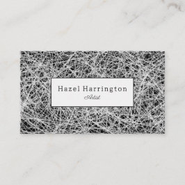 Schwarz-weiße abstrakte Kunsthistorenkarte Visitenkarte