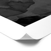 Schwarz-weiße abstrakte Landschaft Poster (Ecke)