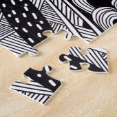 Schwarz-weiße abstrakte Landschaft Puzzle (Seite)