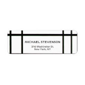 Schwarz-weiße Abstrakte Linien Einzigartig (Vorne)