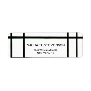 Schwarz-weiße Abstrakte Linien Einzigartig