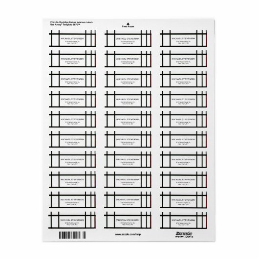 Schwarz-weiße Abstrakte Linien Einzigartig (Vorne)