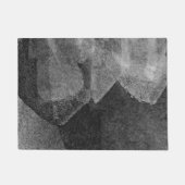 Schwarz-weiße abstrakte Malerei Fußmatte (Vorderseite)