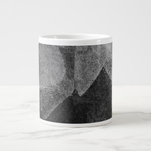 Schwarz-weiße abstrakte Malerei Jumbo-Tasse