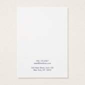 Schwarz-weiße Abstrakte Ohrensichtkarte (Rückseite)