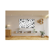 Schwarz-weiße Abstrakte Polka Dot Pattern Modernst