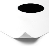 Schwarz-weiße Abstrakte Polka Dot Pattern Modernst Poster (Ecke)