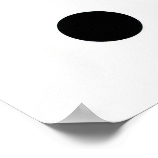 Schwarz-weiße Abstrakte Polka Dot Pattern Modernst Poster (Ecke)