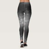 Schwarz-weiße Abstrakte Punkte Leggings (Rückseite)