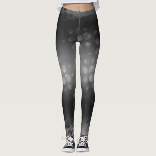 Schwarz-weiße Abstrakte Punkte Leggings