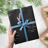 Schwarz-weiße abstrakte Rentiere Geschenkpapier