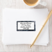 Schwarz-weiße Abstrakte Rücksendeadresse Adressaufkleber (Insitu)