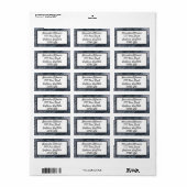 Schwarz-weiße Abstrakte Rücksendeadresse Adressaufkleber (Vorne)